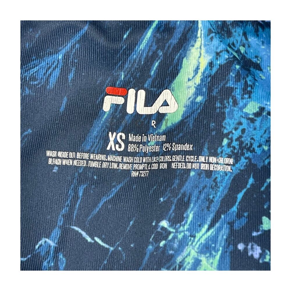 Fila Capri Leggings Women's XS Multicolor Tie Dye Stretch Athletic Pull-On - Picture 3 of 6